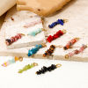 Picture of Eco-friendly PVD Vacuum Plating 304 Stainless Steel & Gemstone Pendants 18K Real Gold Plated Multicolor Irregular 3.1cm x 0.8cm