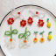 Imagen de 2 Unidades Aleación + Vidrio Tejer De punto Tejeduría Colgantes Multicolor Fruta Flor