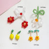 Picture of Iron Based Alloy & Glass Crochet Knitted Weaving Charms Multicolor Fruit Flower