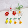 Picture of Iron Based Alloy & Glass Crochet Knitted Weaving Charms Multicolor Fruit Flower