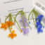 Imagen de 2 Unidades Aleación + Vidrio Tejer De punto Tejeduría Colgantes Multicolor Flor 6cm x 2cm