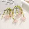 Picture of Iron Based Alloy & Glass Crochet Knitted Weaving Pendants Multicolor Flower 6cm x 2cm
