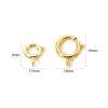 Picture of Eco-friendly Brass Bolt Spring Ring Clasps Round Real Gold Plated