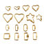 Picture of Eco-friendly PVD Vacuum Plating 304 Stainless Steel Screw Clasps Geometric 18K Gold Plated Can Be Screwed Off
