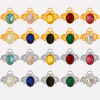 Imagen de 2 Unidades 304 Acero Inoxidable Insecto Colgantes Abejas Multicolor Rhinestone 11mm x 18mm