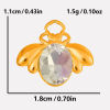 Imagen de 2 Unidades 304 Acero Inoxidable Insecto Colgantes Abejas Multicolor Rhinestone 11mm x 18mm