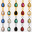 Imagen de 2 Unidades 304 Acero Inoxidable Colgantes Gota Multicolor Rhinestone 10mm x 5mm