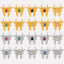 Image de 2 Pcs Breloques en 304 Acier Inoxydable Insecte Papillon à Strass Coloré 24mm x 22mm