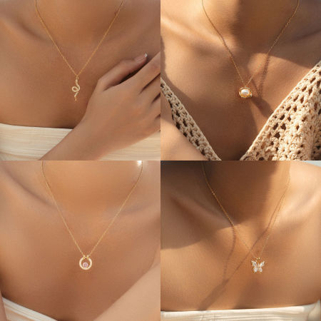 1 Unidad Respetuoso del Medio Ambiente Elegante 18K Oro Real Chapado Latón Cadena de Cable Cruz Collar con Colgante Para Mujeres