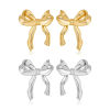 Imagen de 1 Par Elegante Sencillo Multicolor Latón Bowknot 3D Pendientes de Poste de Oreja Para Mujeres 26mm x 22mm