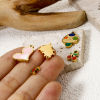 Picture of 304 Stainless Steel Charms 18K Gold Plated Enamel