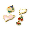 Picture of 304 Stainless Steel Charms 18K Gold Plated Enamel