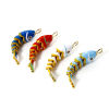 Imagen de 1 Unidad Respetuoso del Medio Ambiente Latón Joyería del océano Colgantes 18K Oro Real Chapado Multicolor Esmalte Pez Movible 4.1cm x 1cm