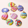 Picture of Zinc Based Alloy Easter Day Charms Gold Plated Multicolor Egg Enamel 23mm x 17mm