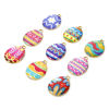Picture of Zinc Based Alloy Easter Day Charms Gold Plated Multicolor Egg Enamel 23mm x 17mm