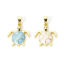 Picture of Eco-friendly Brass Ocean Jewelry Charm Pendant 18K Real Gold Plated Sea Turtle Animal Enamel 22mm x 15mm