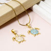 Imagen de 2 Unidades Respetuoso del Medio Ambiente Latón Joyería del océano Colgantes Charms 18K Oro Real Chapado Tortuga Marina Esmalte 22mm x 15mm