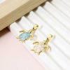 Imagen de 2 Unidades Respetuoso del Medio Ambiente Latón Joyería del océano Colgantes Charms 18K Oro Real Chapado Tortuga Marina Esmalte 22mm x 15mm