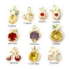 Picture of Brass Charms 18K Real Gold Plated Fruit Multicolor Rhinestone