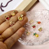 Picture of Brass Charms 18K Real Gold Plated Fruit Multicolor Rhinestone