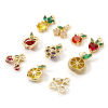 Picture of Brass Charms 18K Real Gold Plated Fruit Multicolor Rhinestone