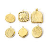 Picture of Eco-friendly PVD Vacuum Plating 304 Stainless Steel Oil Painting Style Charms 18K Real Gold Plated Round Disc Flower Enamel