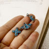 Picture of Zinc Based Alloy Patina Charms Antique Copper Blue Bee Animal Moon
