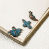 Picture of Zinc Based Alloy Patina Charms Antique Copper Blue Bee Animal Moon