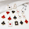 Picture of Zinc Based Alloy Poker/ Paper Card/ Game Card Charms Gold Plated Multicolor Enamel