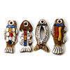 Image de 1 Pièce Pendentifs en Céramique Bijoux d'Océan Forme Poisson Multicolore