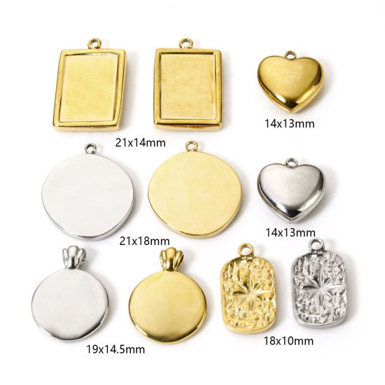 Bild von Umweltfreundliche PVD-Vakuumbeschichtung 304 Edelstahl Valentinstag Charms Rose Bunt Böser Blick Evil Eye
