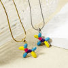 Imagen de 2 Unidades Respetuoso del Medio Ambiente Latón Colgantes Charms Oro Real Chapado Multicolor Esmalte Perro 23mm x 18mm