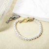 Picture of Eco-friendly Brass Hook Clasps Snake Animal Real Gold Plated Clear Cubic Zirconia 38mm x 11mm