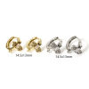 Bild von Messing Insekt Ohrring Bunt Biene Mit Öse 14.5mm x 13mm, Drahtst?rke: (18 gauge)