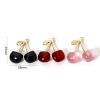 Picture of Zinc Based Alloy 3D Charms Gold Plated Multicolor Cherry Fruit 29mm x 28mm