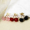 Picture of Zinc Based Alloy 3D Charms Gold Plated Multicolor Cherry Fruit 29mm x 28mm
