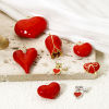Imagen de 1 Unidad Latón 3D Colgantes Multicolor Rojo Corazón Flor Esmalte