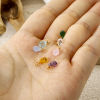 Bild von Umweltfreundliche PVD-Vakuumbeschichtung 304 Edelstahl Mini Charms Tropfen Vergoldet Facettiert 10mm x 4mm