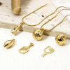 Picture of Eco-friendly PVD Vacuum Plating 304 Stainless Steel Sport Charms 18K Real Gold Plated 3D