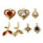 Picture of Eco-friendly PVD Vacuum Plating 304 Stainless Steel & Rhinestone Charms 18K Gold Plated