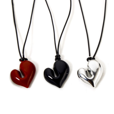 1 Unidad Acrílico día de San Valentín Collar Jersey/Suéter Cadena larga Corazón 110cm longitud