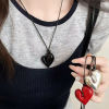 Imagen de 1 Unidad Acrílico día de San Valentín Collar Jersey/Suéter Cadena larga Corazón 110cm longitud