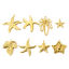 Picture of Eco-friendly PVD Vacuum Plating 304 Stainless Steel Charms 18K Real Gold Plated Star Fish