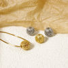 Picture of Eco-friendly Brass Beads For DIY Jewelry Making Real Gold Plated Round Texture Hollow 10mm Dia., Hole: Approx 2.2mm