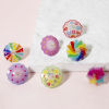 Picture of Brass & Resin Weather Collection Charms Umbrella 18K Gold Plated Multicolor 3D 22mm x 20mm