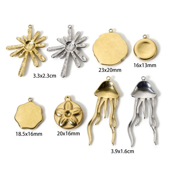 Immagine di 1 Pz Placcatura Sottovuoto PVD Ecologica 304 Acciaio Inossidabile Ciondoli 14K Vero Oro Placcato
