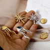 Bild von Umweltfreundliche PVD-Vakuumbeschichtung 304 Edelstahl Charms 14K Echtgold plattiert