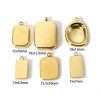 Picture of Eco-friendly PVD Vacuum Plating 304 Stainless Steel Charms 14K Real Gold Plated Smooth Blank