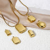 Picture of Eco-friendly PVD Vacuum Plating 304 Stainless Steel Charms 14K Real Gold Plated Smooth Blank