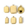Picture of Eco-friendly PVD Vacuum Plating 304 Stainless Steel Charms 14K Real Gold Plated Smooth Blank